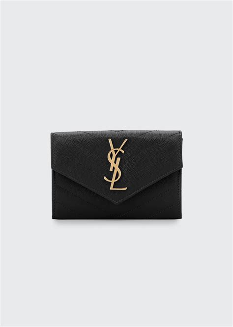 monogramme small grain de poudre ysl envelope wallet|SAINT LAURENT Grain De Poudre Matelasse Chevron Small .